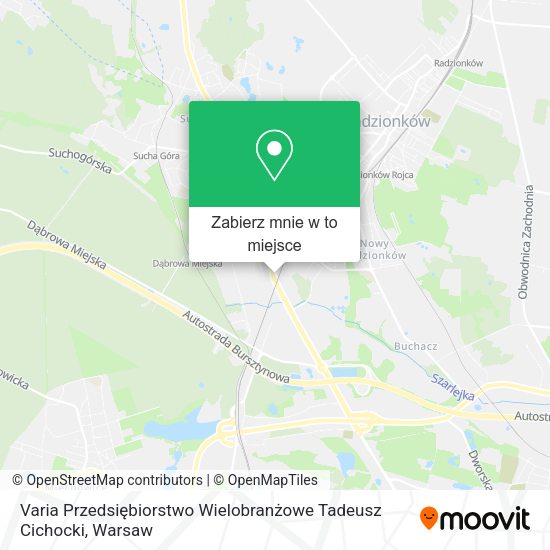 Mapa Varia Przedsiębiorstwo Wielobranżowe Tadeusz Cichocki