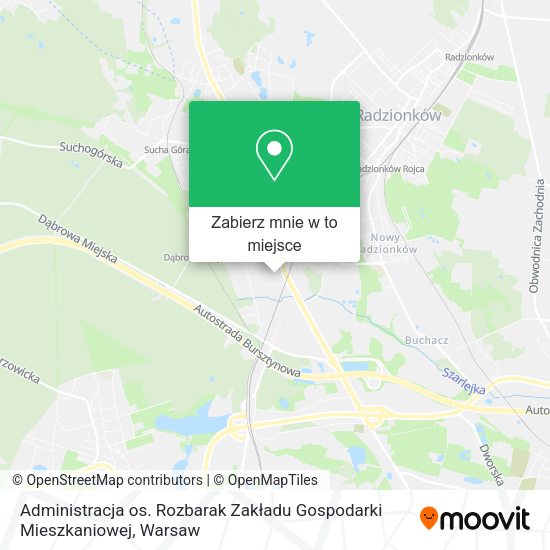 Mapa Administracja os. Rozbarak Zakładu Gospodarki Mieszkaniowej