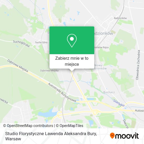 Mapa Studio Florystyczne Lawenda Aleksandra Bury