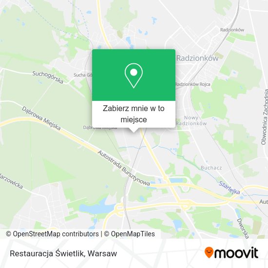 Mapa Restauracja Świetlik