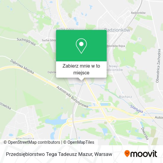 Mapa Przedsiębiorstwo Tega Tadeusz Mazur