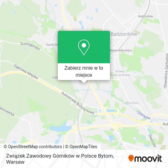 Mapa Związek Zawodowy Górników w Polsce Bytom