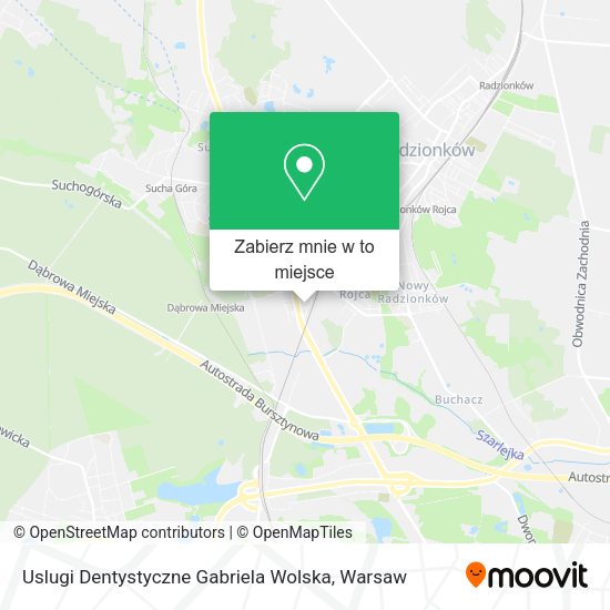 Mapa Uslugi Dentystyczne Gabriela Wolska