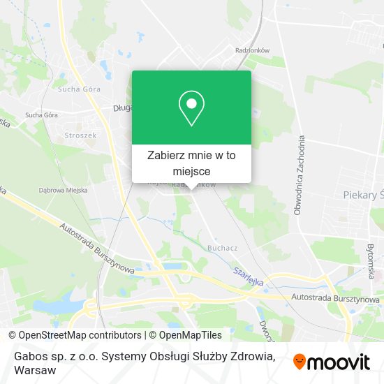 Mapa Gabos sp. z o.o. Systemy Obsługi Służby Zdrowia