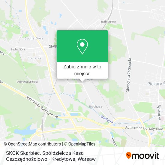 Mapa SKOK Skarbiec. Spółdzielcza Kasa Oszczędnościowo - Kredytowa