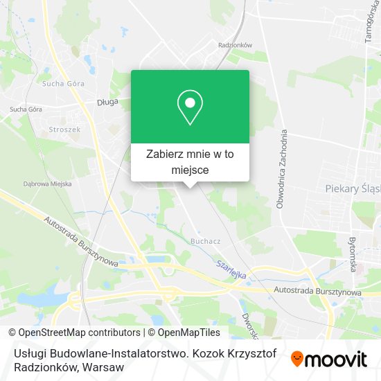 Mapa Usługi Budowlane-Instalatorstwo. Kozok Krzysztof Radzionków