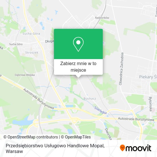 Mapa Przedsiębiorstwo Usługowo Handlowe Mopal