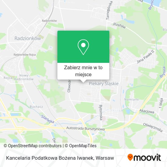 Mapa Kancelaria Podatkowa Bożena Iwanek