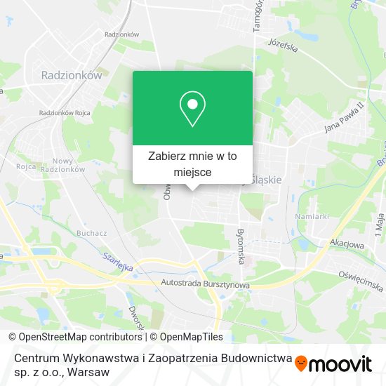 Mapa Centrum Wykonawstwa i Zaopatrzenia Budownictwa sp. z o.o.