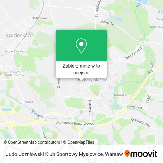 Mapa Judo Uczniowski Klub Sportowy Mysłowice