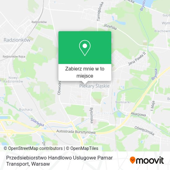 Mapa Przedsiebiorstwo Handlowo Uslugowe Pamar Transport