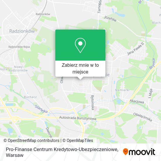 Mapa Pro-Finanse Centrum Kredytowo-Ubezpieczeniowe