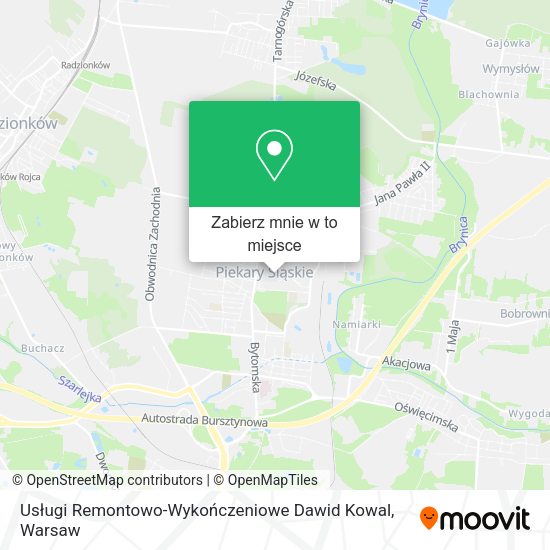 Mapa Usługi Remontowo-Wykończeniowe Dawid Kowal