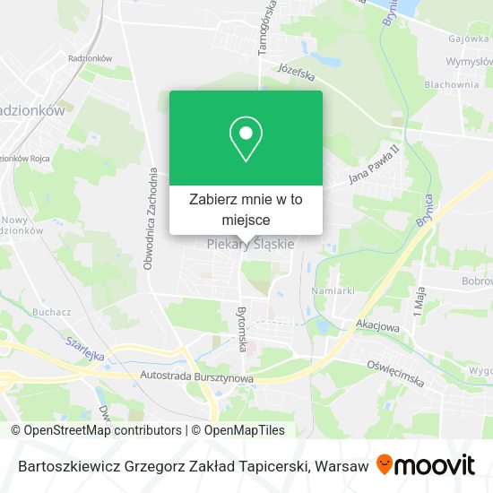 Mapa Bartoszkiewicz Grzegorz Zakład Tapicerski