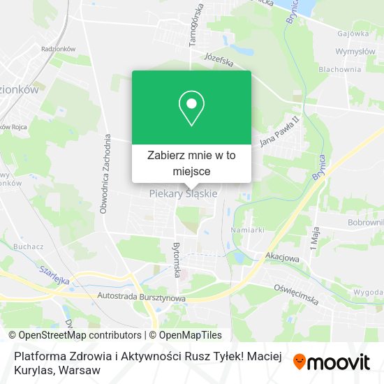 Mapa Platforma Zdrowia i Aktywności Rusz Tyłek! Maciej Kurylas