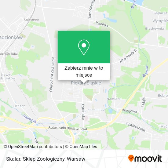 Mapa Skalar. Sklep Zoologiczny