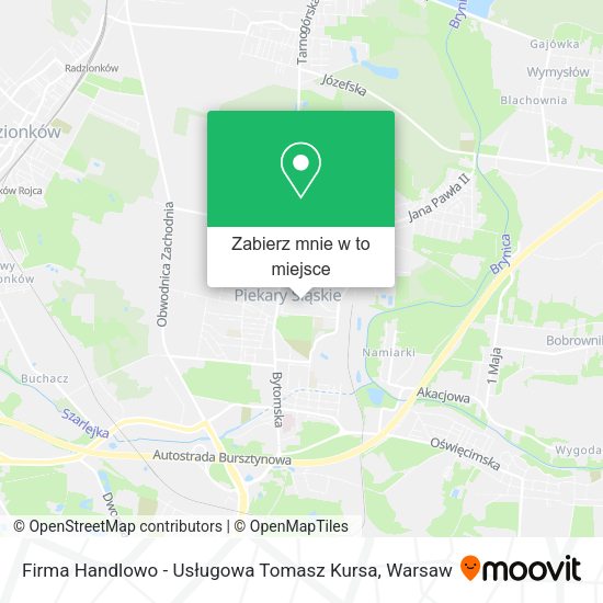 Mapa Firma Handlowo - Usługowa Tomasz Kursa