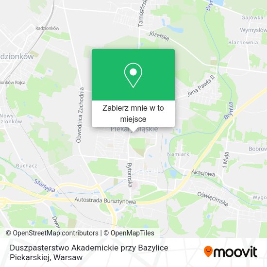 Mapa Duszpasterstwo Akademickie przy Bazylice Piekarskiej