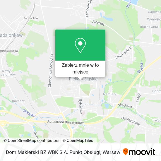 Mapa Dom Maklerski BZ WBK S.A. Punkt Obsługi