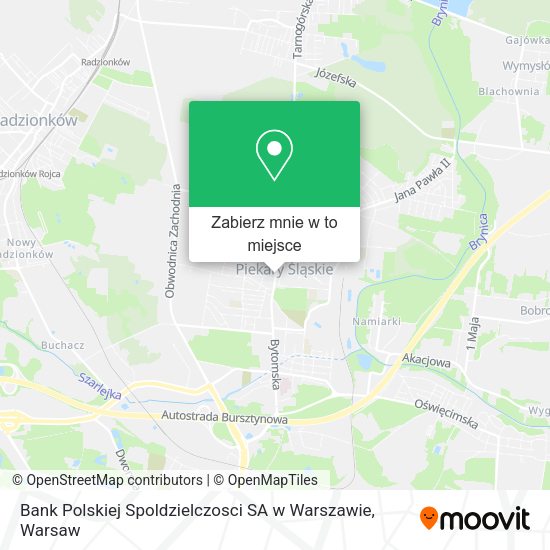 Mapa Bank Polskiej Spoldzielczosci SA w Warszawie