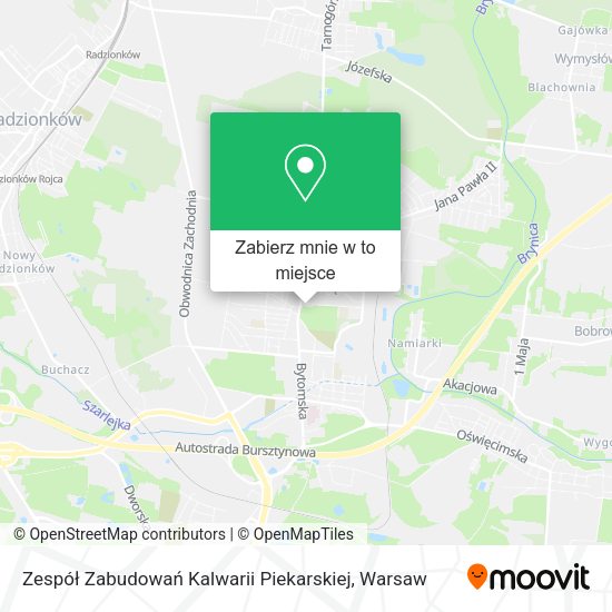 Mapa Zespół Zabudowań Kalwarii Piekarskiej