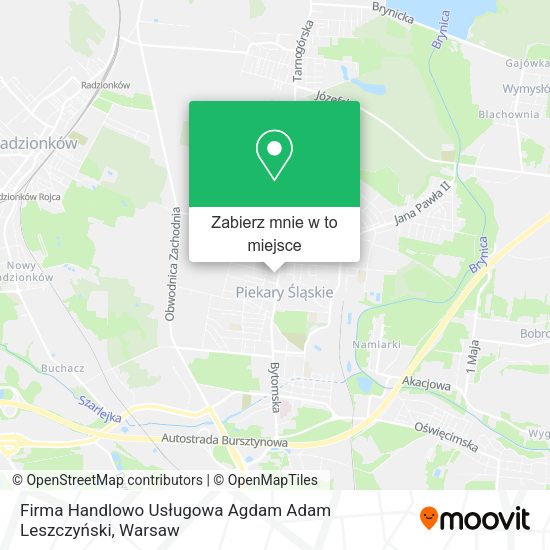 Mapa Firma Handlowo Usługowa Agdam Adam Leszczyński