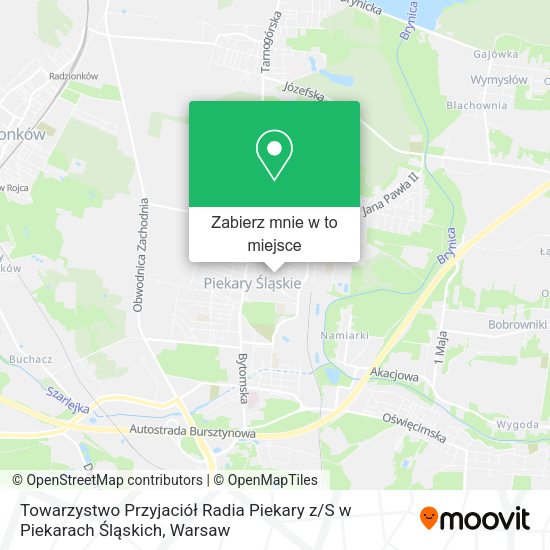 Mapa Towarzystwo Przyjaciół Radia Piekary z / S w Piekarach Śląskich
