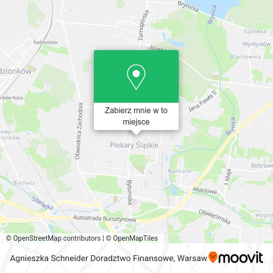 Mapa Agnieszka Schneider Doradztwo Finansowe