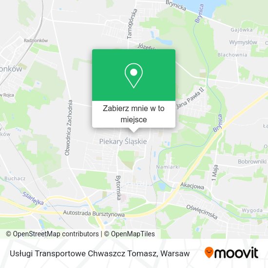 Mapa Usługi Transportowe Chwaszcz Tomasz