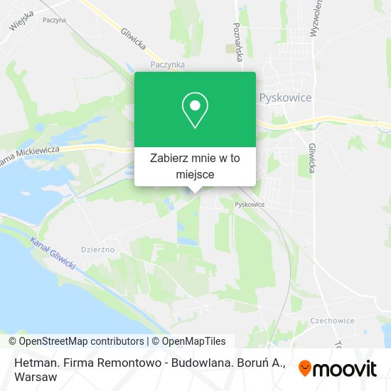 Mapa Hetman. Firma Remontowo - Budowlana. Boruń A.