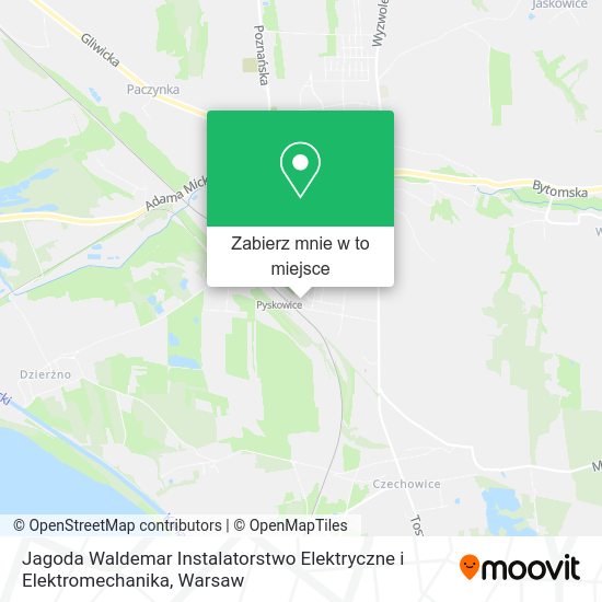 Mapa Jagoda Waldemar Instalatorstwo Elektryczne i Elektromechanika