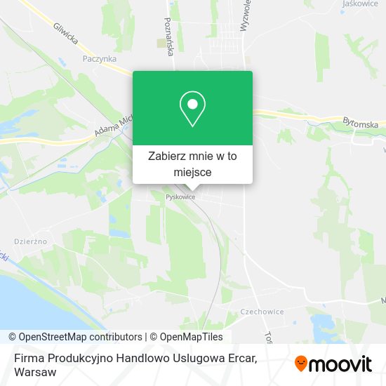 Mapa Firma Produkcyjno Handlowo Uslugowa Ercar