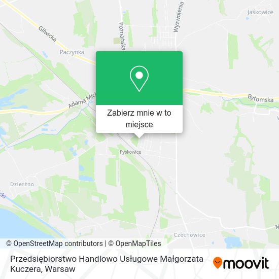 Mapa Przedsiębiorstwo Handlowo Usługowe Małgorzata Kuczera