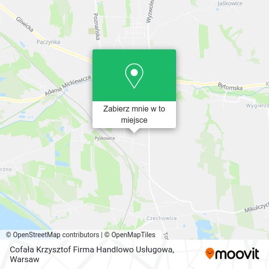 Mapa Cofała Krzysztof Firma Handlowo Usługowa