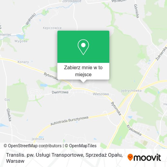 Mapa Translis. pw. Usługi Transportowe, Sprzedaż Opału