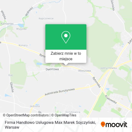 Mapa Firma Handlowo Usługowa Max Marek Sojczyński