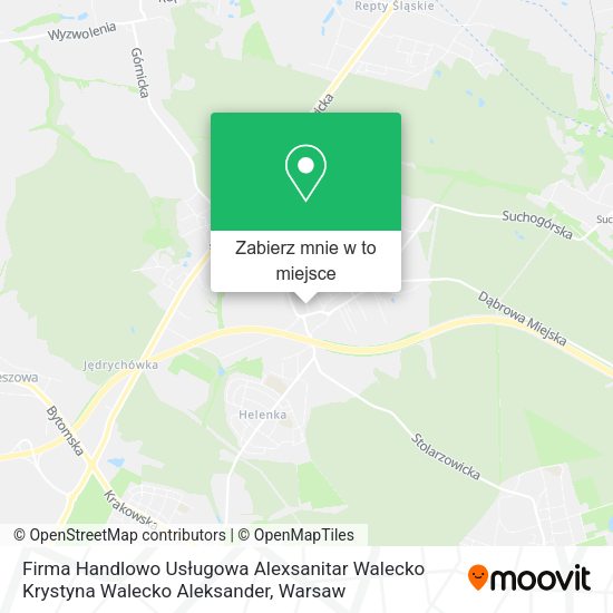 Mapa Firma Handlowo Usługowa Alexsanitar Walecko Krystyna Walecko Aleksander