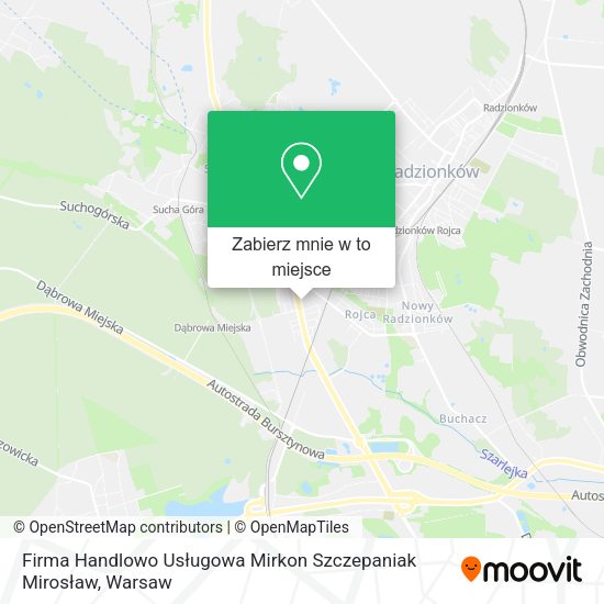 Mapa Firma Handlowo Usługowa Mirkon Szczepaniak Mirosław