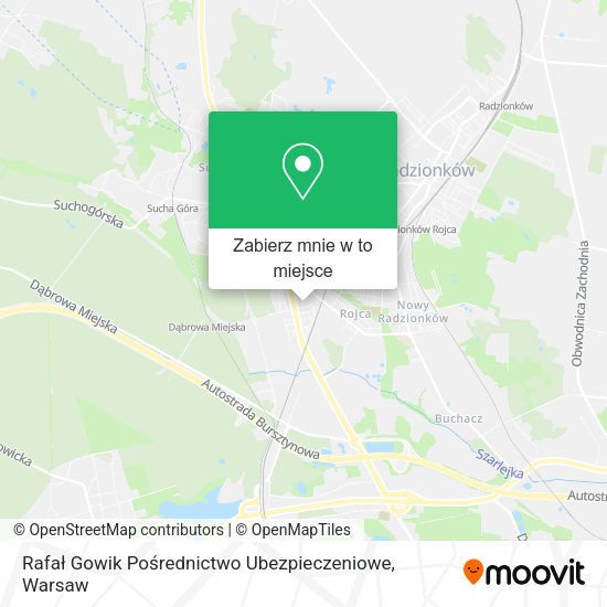 Mapa Rafał Gowik Pośrednictwo Ubezpieczeniowe