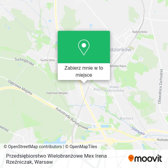 Mapa Przedsiębiorstwo Wielobranżowe Mex Irena Rzeźniczak