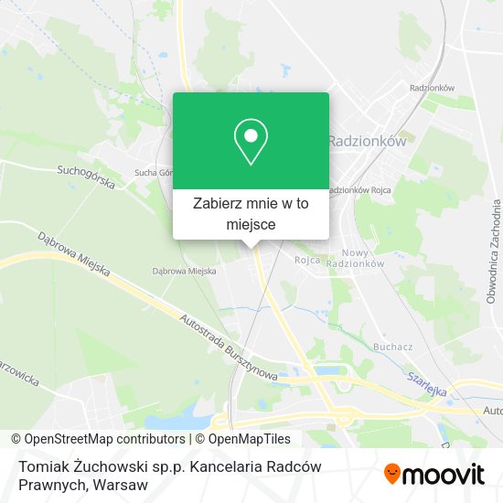 Mapa Tomiak Żuchowski sp.p. Kancelaria Radców Prawnych