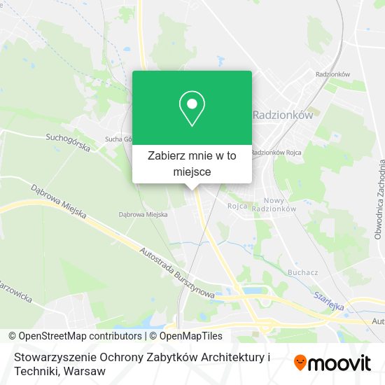 Mapa Stowarzyszenie Ochrony Zabytków Architektury i Techniki