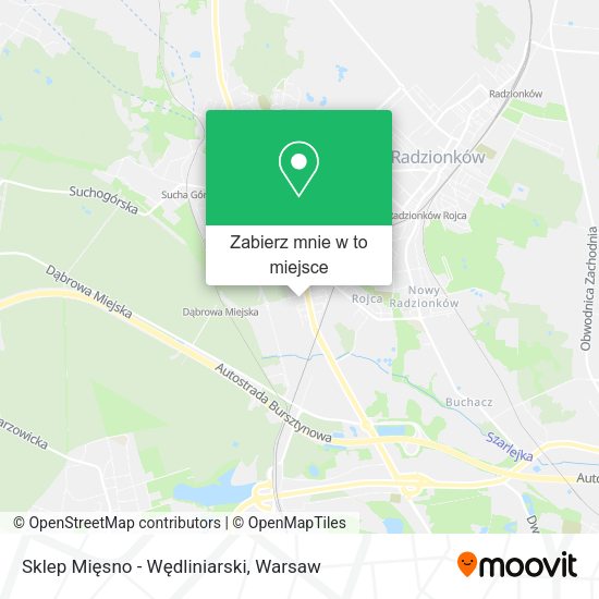 Mapa Sklep Mięsno - Wędliniarski