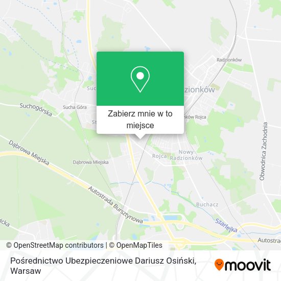 Mapa Pośrednictwo Ubezpieczeniowe Dariusz Osiński