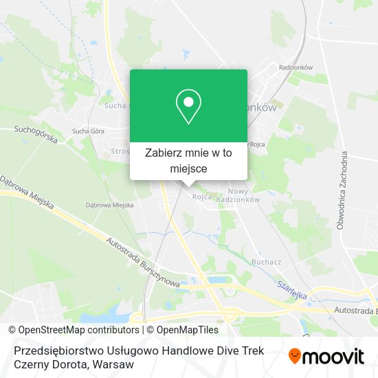 Mapa Przedsiębiorstwo Usługowo Handlowe Dive Trek Czerny Dorota