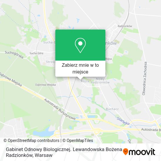 Mapa Gabinet Odnowy Biologicznej. Lewandowska Bożena Radzionków