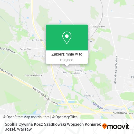 Mapa Spółka Cywilna Kosz Szadkowski Wojciech Koniarek Józef