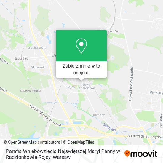 Mapa Parafia Wniebowzięcia Najświętszej Maryi Panny w Radzionkowie-Rojcy