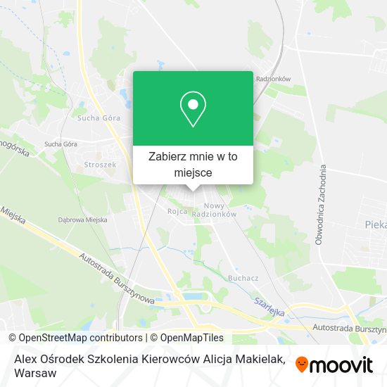 Mapa Alex Ośrodek Szkolenia Kierowców Alicja Makielak