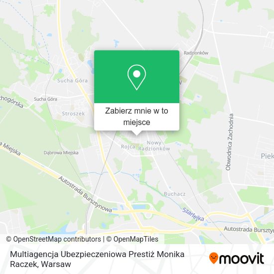 Mapa Multiagencja Ubezpieczeniowa Prestiż Monika Raczek